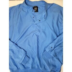 Zero Restriction Golf Outerwear Mens L Blue Quarter 1/4 Snap Button Pullover
